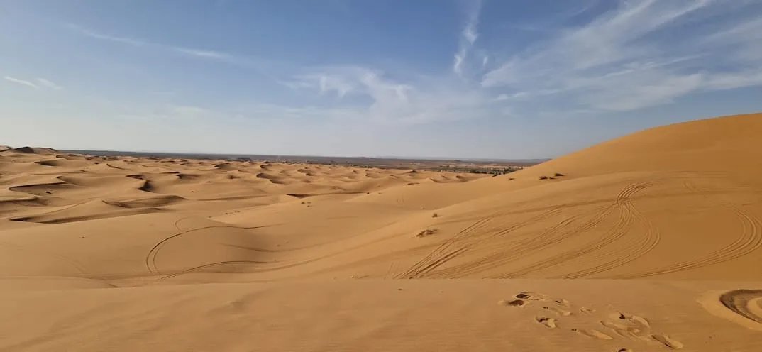 An open expanse of desert dunes